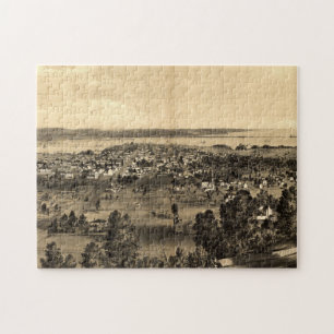 Vintage Pictorial Map of Hamilton Ontario (1859) Jigsaw Puzzle