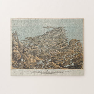 Vintage Pictorial Map of India from Himalayas Jigsaw Puzzle