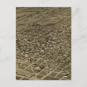 Vintage Pictorial Map of Lincoln NE (1889) Postcard