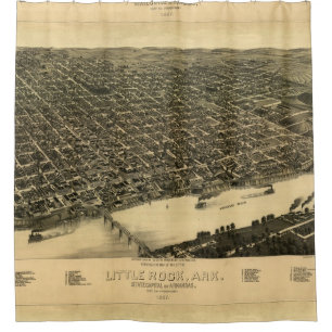 Vintage Pictorial Map of Little Rock (1887)
