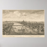 Vintage Pictorial Map of London & The Thames