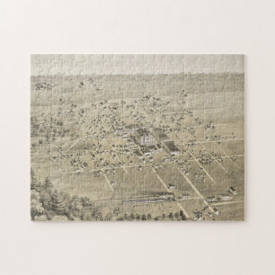 Vintage Pictorial Map of McKinney Texas (1876) Jigsaw Puzzle