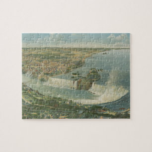 Vintage Pictorial Map of Niagara Falls NY (1893) Jigsaw Puzzle