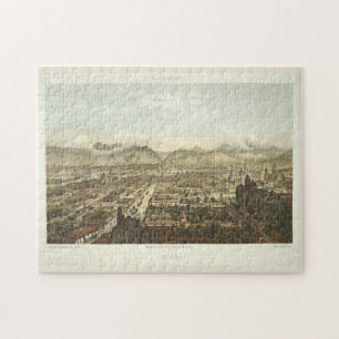 Vintage Pictorial Map of Orizaba Mexico (1869) Jigsaw Puzzle