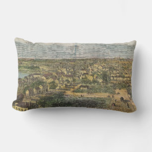Vintage Pictorial Map of Richmond Virginia (1862) Lumbar Pillow