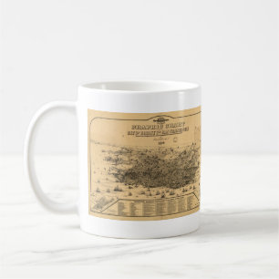 Vintage Pictorial Map of San Francisco (1875) Coffee Mug
