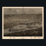 Vintage Pictorial Map of St. Paul Minnesota (1867) Poster<br><div class="desc">This is a vintage pictorial map of St. Paul Minnesota produced in 1867.</div>