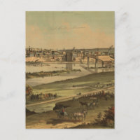 Vintage Pictorial Map of St. Paul Minnesota (1874)