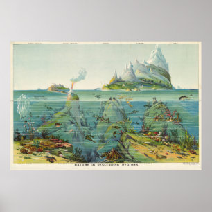 Vintage Pictorial World Ecosystem Map (1893) Poster