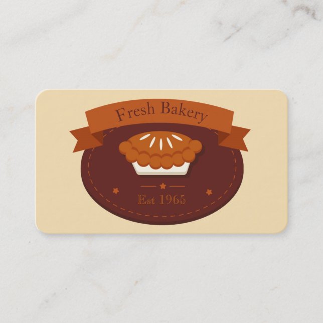 Vintage Pie Bakery Business Card (Front)
