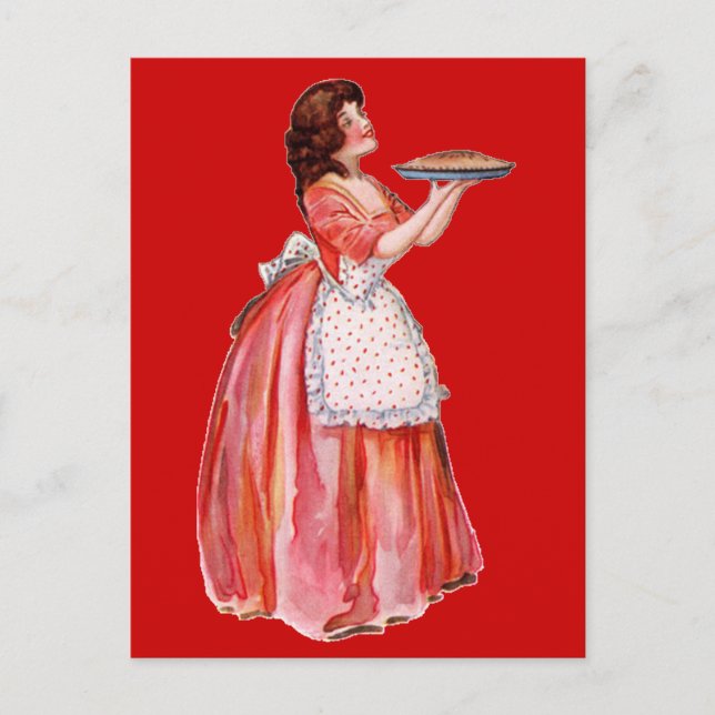 Vintage Pie Maker Postcard (Front)