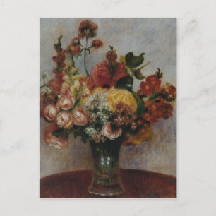 Vintage Pierre Auguste Renoir Flowers in a Vase Postcard