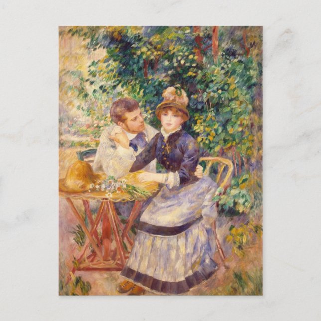 Vintage Pierre Auguste Renoir In The Garden Postcard (Front)