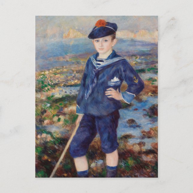 Vintage Pierre Auguste Renoir Sailor Boy Postcard (Front)