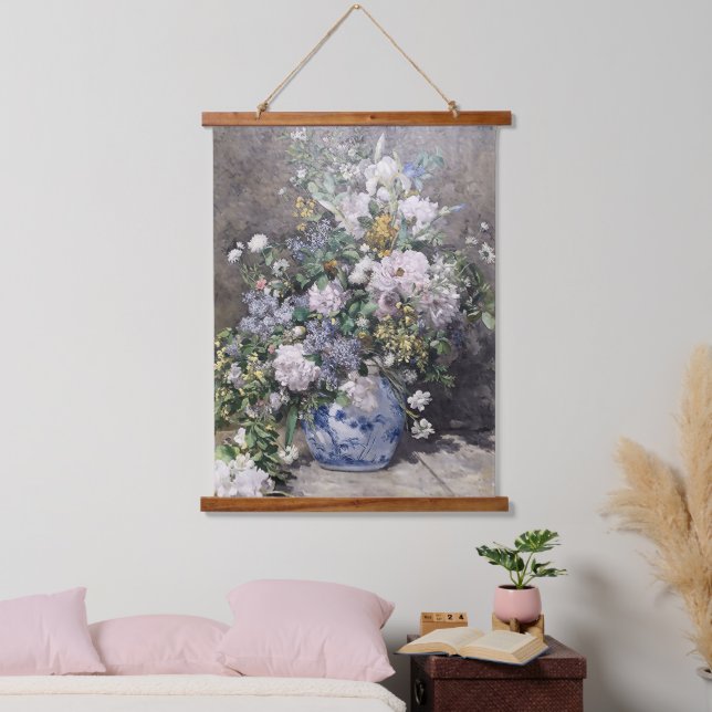 Vintage Pierre Auguste Renoir Spring Bouquet   Hanging Tapestry (Bedroom)