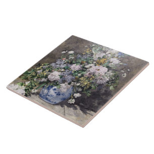 Vintage Pierre Auguste Renoir Spring Bouquet      Tile