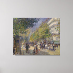 Vintage Pierre Auguste Renoir The Grands Boulevar Canvas Print