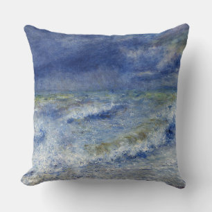 Vintage Pierre Auguste Renoir The Wave    Throw Pillow