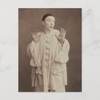 Vintage Pierrot Clown Postcard