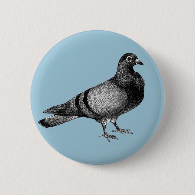 Vintage Pigeon gifts 2 Inch Round Button (Front)
