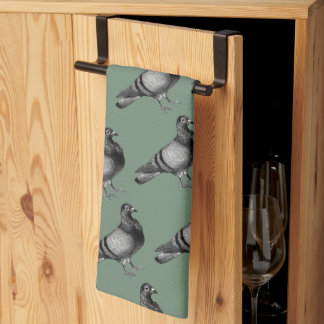 Vintage Pigeon gifts Kitchen Towel