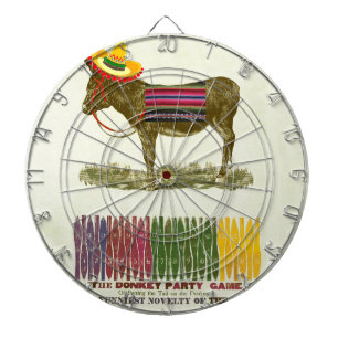 Vintage Pin the Tail on the Donkey Party Game Dartboard