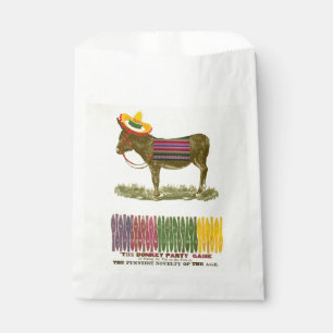 Vintage Pin the Tail on the Donkey Party Game Favour Bag