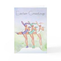 Vintage Pin-Up Easter Card