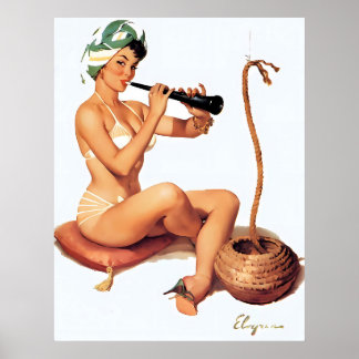 Vintage Pin Up Girl Art Poster - Gil Elvgren