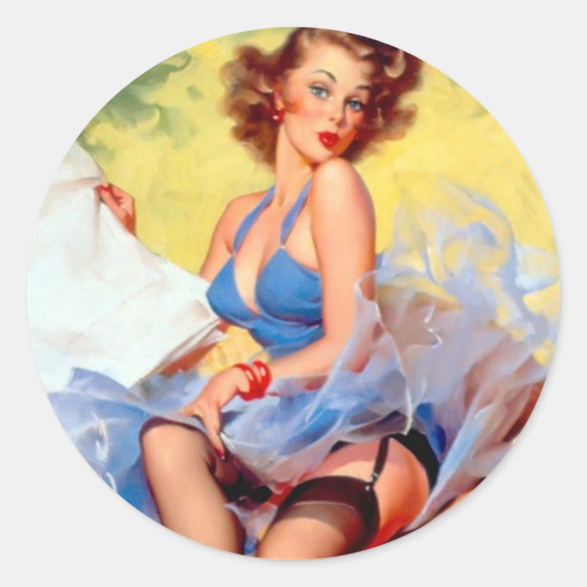 Vintage Pin Up Girl Stickers (Front)