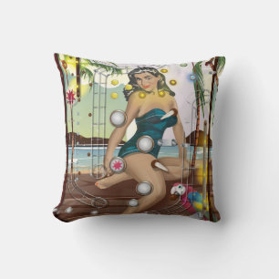 Vintage Pinball Machine game Throw Pillow