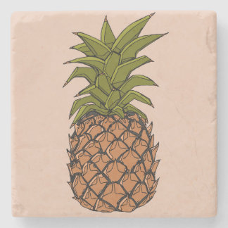 Vintage Pineapple Fruit Stone Coaster
