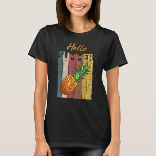 Vintage Pineapple - Hello Summer Vacation Pineappl T-Shirt
