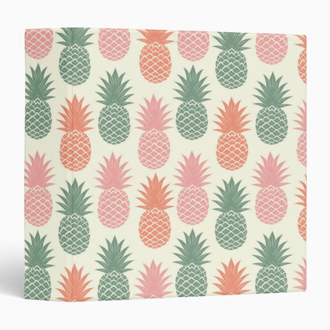 Vintage Pineapple Pattern 2 Binder (Front/Spine)