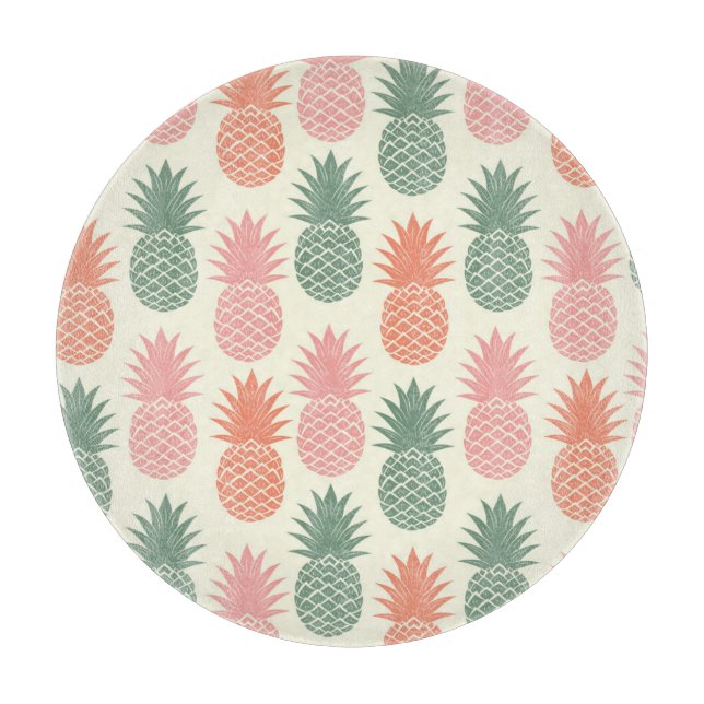 Vintage Pineapple Pattern 2 Cutting Board (Front)