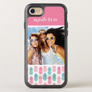 Vintage Pineapple Pattern  Add Your Photo & Name OtterBox Symmetry iPhone 8/7 Case