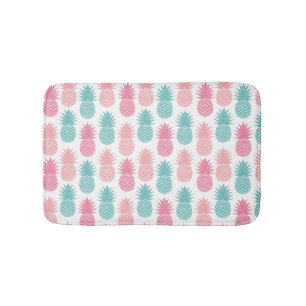 Vintage Pineapple Pattern Bath Mat