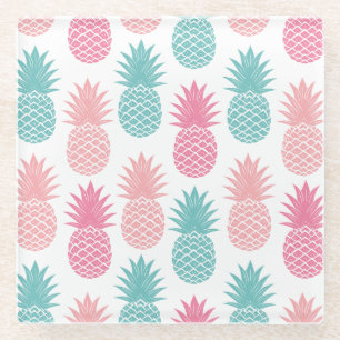 Vintage Pineapple Pattern Glass Coaster