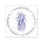 Vintage Pineapple Round Return Address