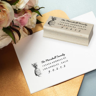 Vintage Pineapple Rubber Return Address Stamp SM