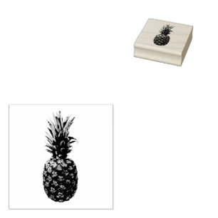 Vintage Pineapple  Rubber Stamp