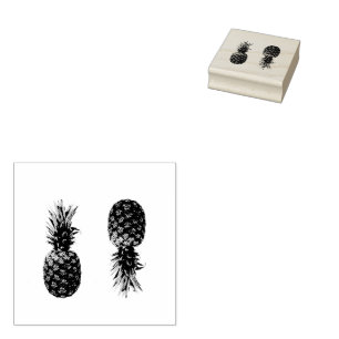 Vintage Pineapple Rubber Stamp
