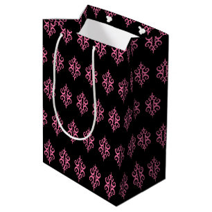 Vintage Pink and Black Lace Gift Bag