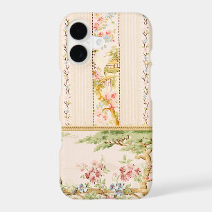 Vintage Pink and Green Chinoiserie Floral