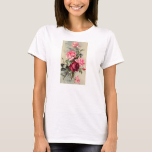 Vintage Pink and Red Roses T-Shirt