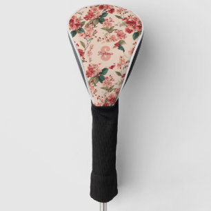 Vintage Pink Azalea Floral Pattern – Classic Golf Head Cover