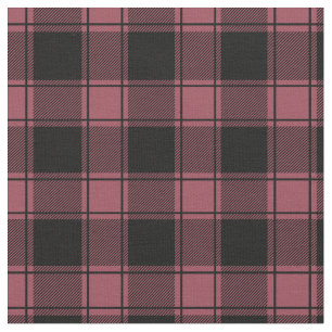 Vintage Pink & Black Buffalo Plaid Fabric