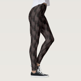 Vintage Pink Black Grunge American Flag Pattern Leggings