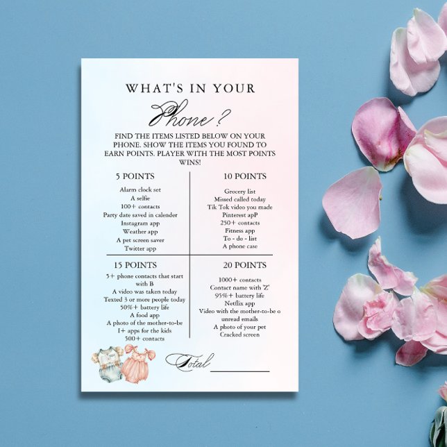 Vintage Pink & Blue What's in Your Phone (Creator Uploaded)