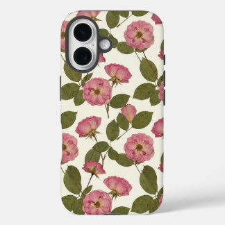 Vintage Pink Botanical Rose–Romantic Pressed  iPhone 16 Case